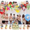 Set of 37 Crayon Birthday Character Birthday Cute and Moe Decorations for and Balloon and Cake Inserts Shin-chan Decorations, Balloons, Balloons,