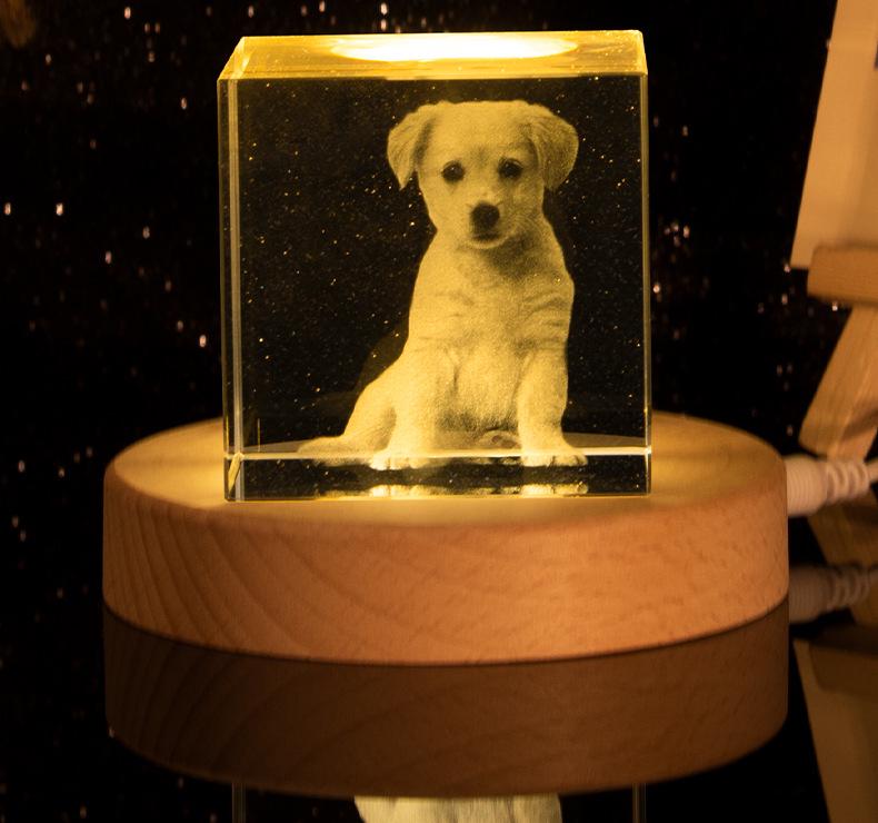 3D Crystal Engraved Photo Ornaments for Couples - Creative Festival Gifts