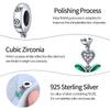 Charms Copper  Three-Hearted Leaf Pendant Beads Fit Charms Plata  Original Bracelet Beads Women Jewellery Making