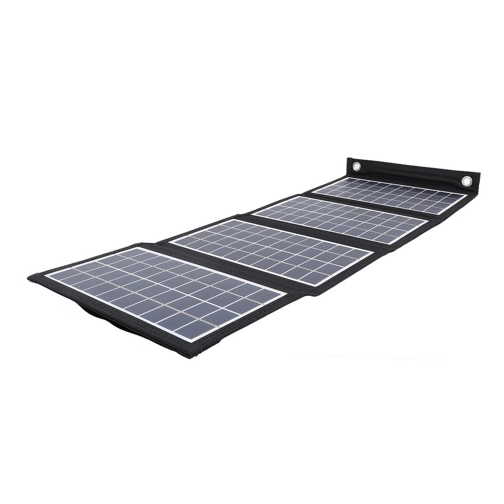 Portable Solar Panel 30W 5V Foldable Solar Panel Charger with Dual USB Outputs for Outdoor Camping Trip 4 Fold