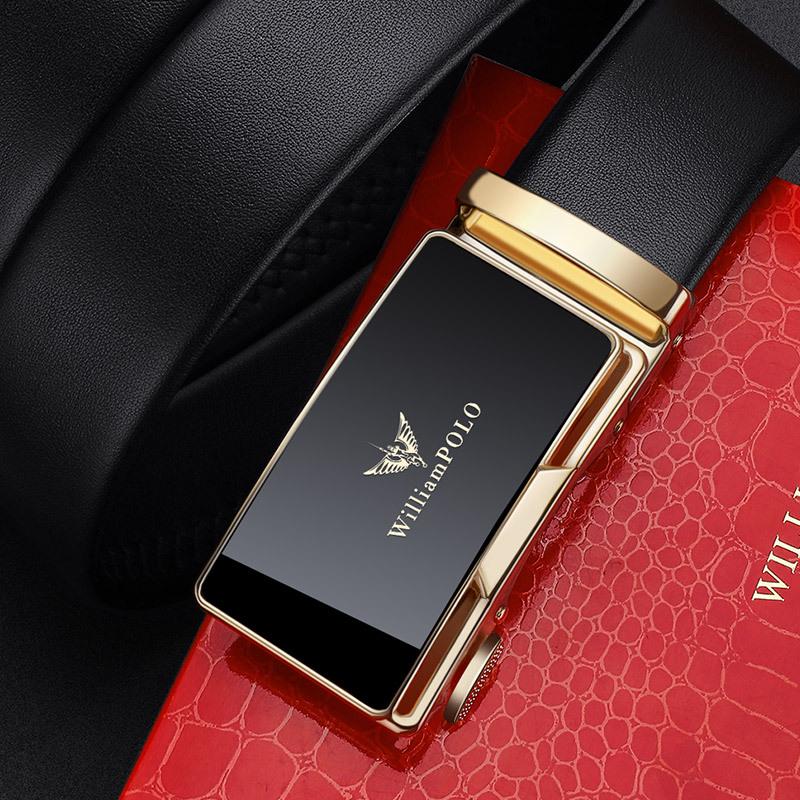 Emperor Paul Men's Genuine Leather Automatic Buckle Belt - New Style Business Casual.