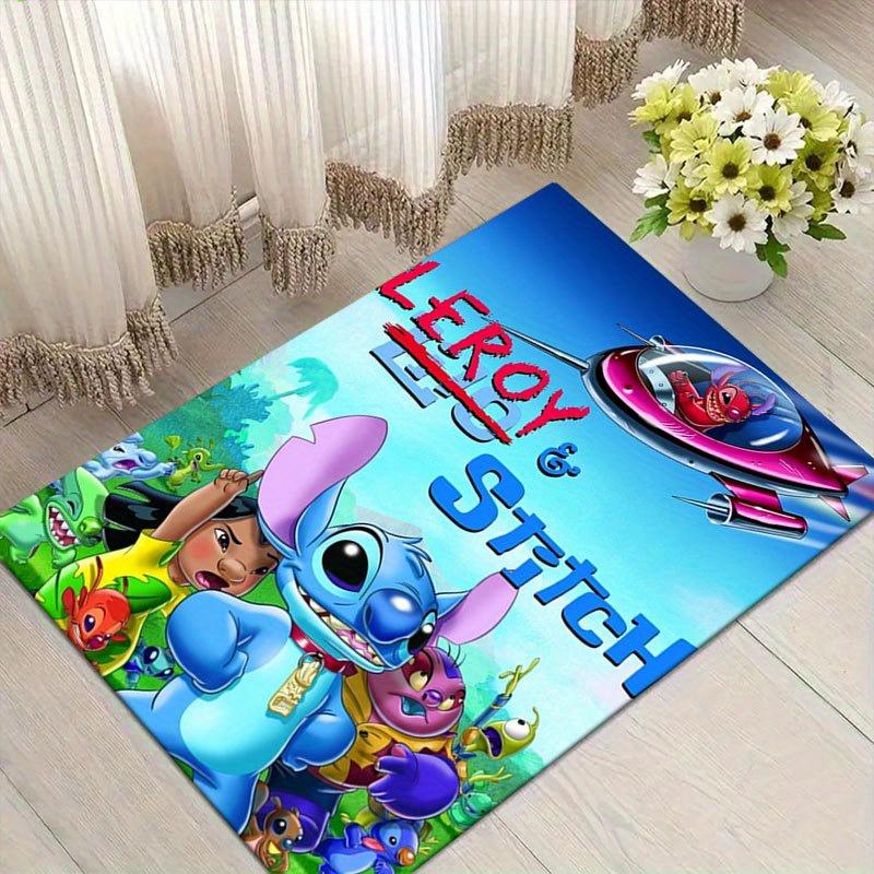 1pc Disney Lilo and Stitch Pattern Carpet Area Rug Non-slip Carpet Hand Washable Floor Mat Suitable For Living Room Bedroom Home Decor