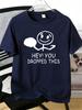 Unisexs Tee Funny Stick Figure With Slogan Text Print Cotton Short Sleeve Male Casual Streetwear Outdoor Daily Basic Fashion Top