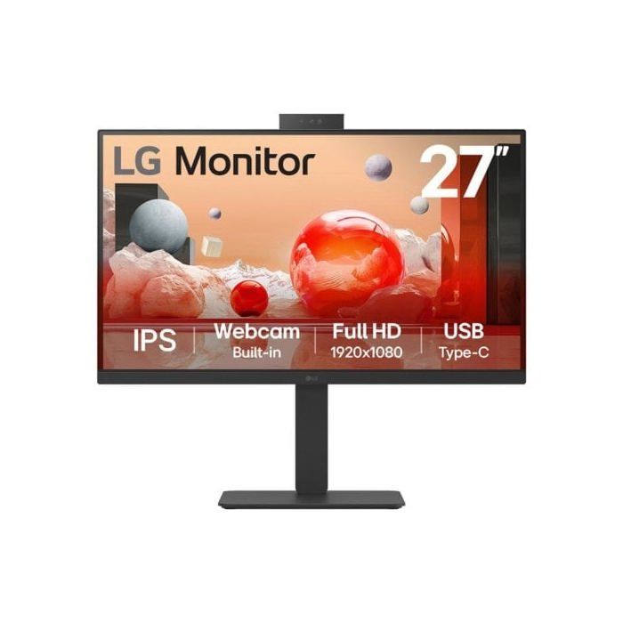 Monitor LG 27? FHD 100Hz IPS Webcam Altavoces USB-C RJ45 Ergonomía Pro