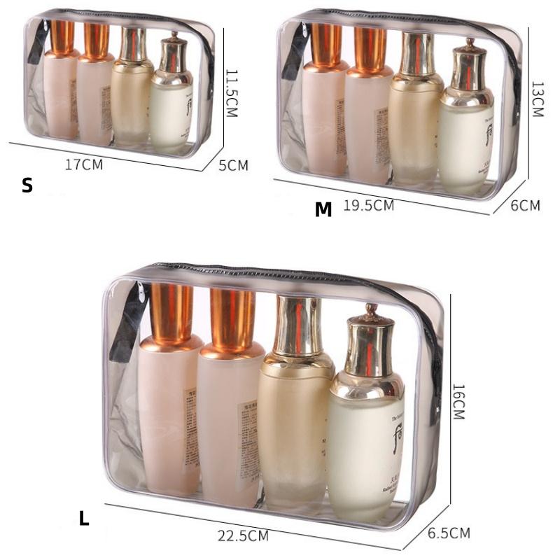 1 PC PVC Wash Bag Travel Portable Transparent Waterproof Makeup Storage Cosmetic Organizer Large Capacity Makeup Bag