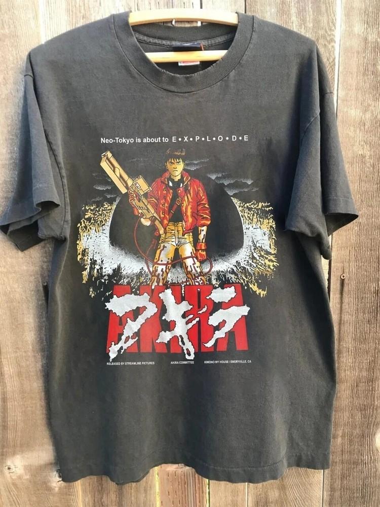 

Akira Tshirt Vintage Anime Japan Charcoal Unisex Tshirt Men Women S5XL Unisex T-Shirt XL