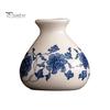 Miniature Flower Pot for Succulents Small Blue and White Porcelains Vase, Mini Chinoiserie Bud Vintage Ceramic Decorative Desktop Planter Oriental