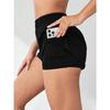 2026 New Style Faux Two-Piece Anti-Exposure Yoga Shorts Sports Shorts Running Fitness Tennis Casual Basic Sports Pants Women's