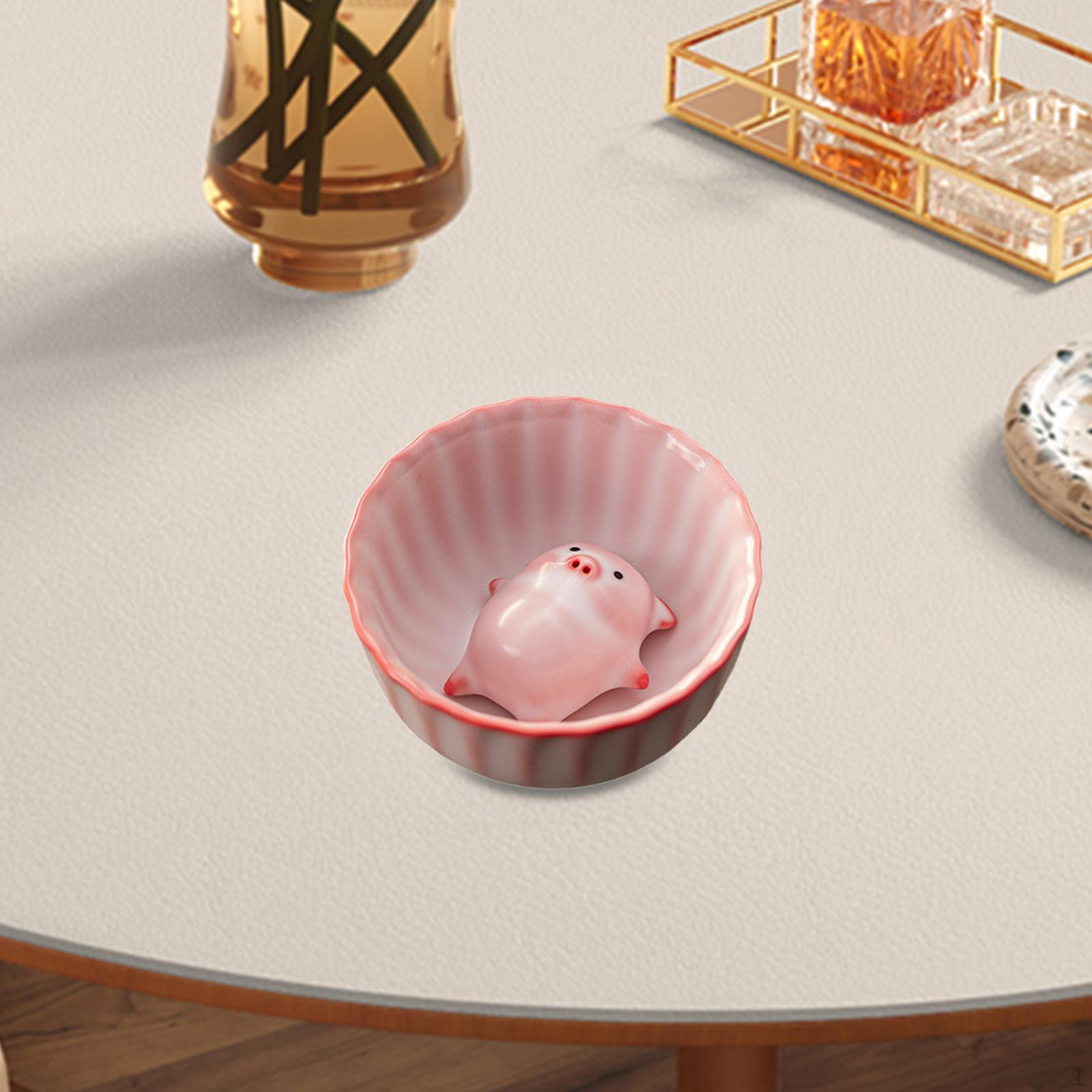 

Керамическая чашка для кунг-фу с коллекционной фигуркой свиньи для обстановки чайного дома 120ml