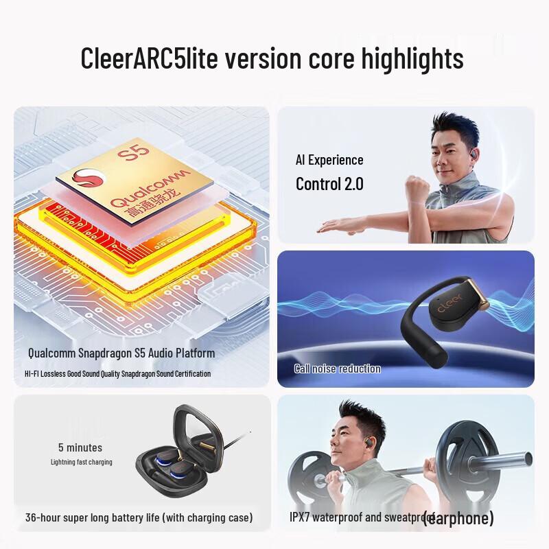 cleerARC5 Lite Open-Ear Sports Bluetooth Headset
