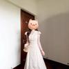 French Floral Beauty Waist Thin Lace Temperament Dress Women's College Style Waist Thin Floral Princess Dress