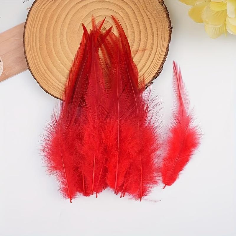 100Pcs Dyed Chicken Feather Feathers 10-15cm for DIY Crafts Handmade Jewelry Wedding Party Festival Costume Decorations