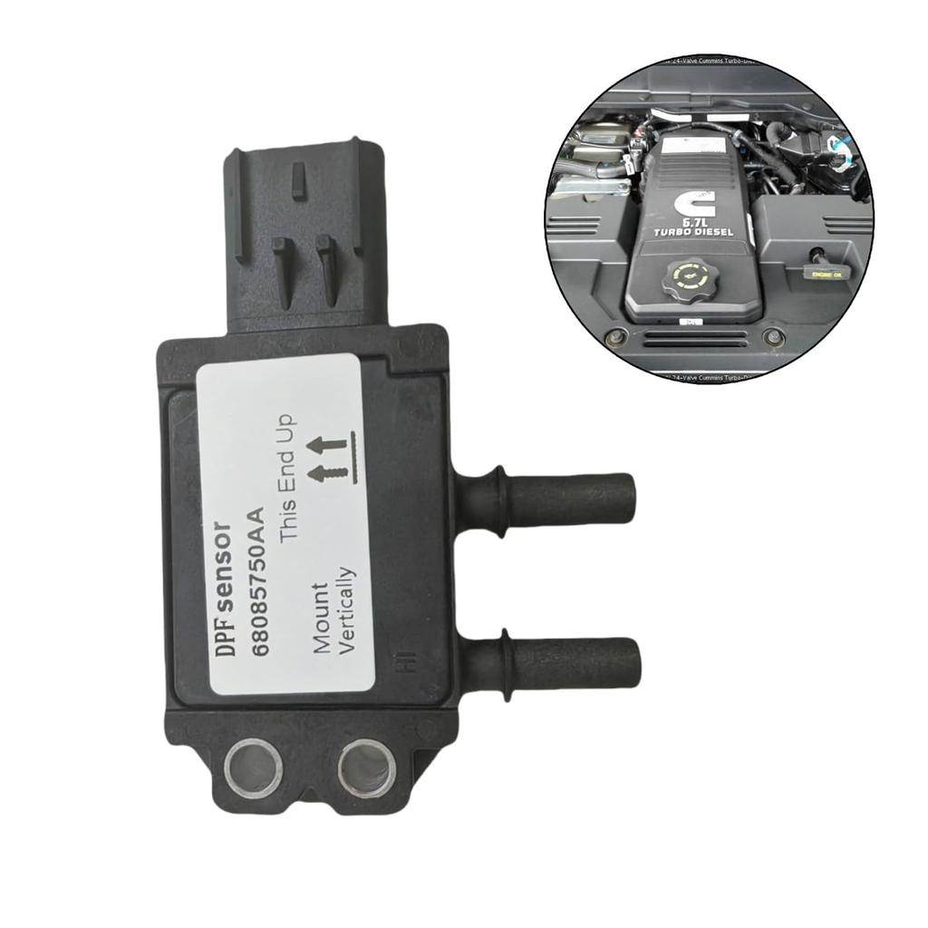 68085750AB 68085750AA Exhaust Gas Differential Pressure Sensor Diesel Particulate Filter (DPF) Pressure Sensors fits Cummins 6.7L 1500 2500 3500 4500