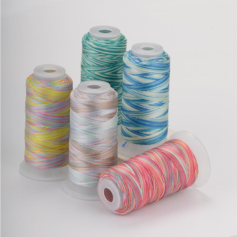 18-Strand Variegated Yarn Bracelet Weaving Cord – Gradient Dragon Scale Koi Thread DIY Material