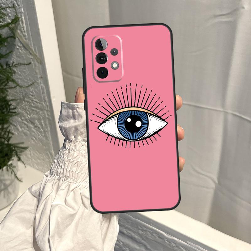 Evil Eye Lucky Eye Blue Case For Samsung Galaxy A52S A06 A16 A26 A36 A56 A55 A35 A15 A53 A32 A33 A13 A14 A34 A54 A17