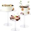 Transparent Acrylic Round Cake Stand For Desserts, Cupcake Rack, Pastry Candy Display Stand For Wedding, Event, Birthday Party