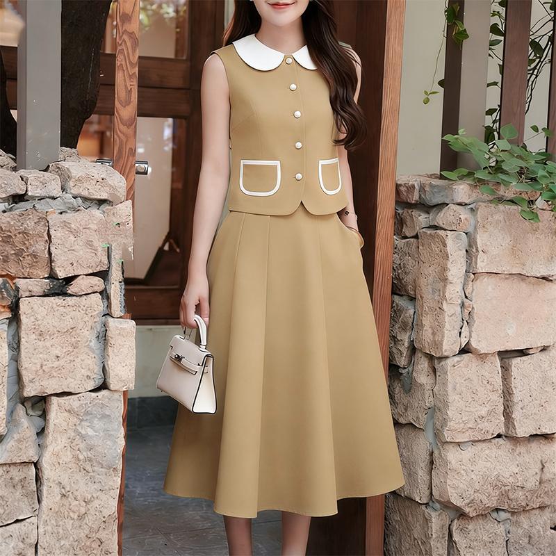 ZANZEA Women Sleeveless Vest Tops and Skirts Casual Two Piece Suit Sets