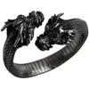Imitation Ring Unisex Ring Niche Design High-End Double-Headed Dragon Panlong Jewelry National Trend Premium Durable