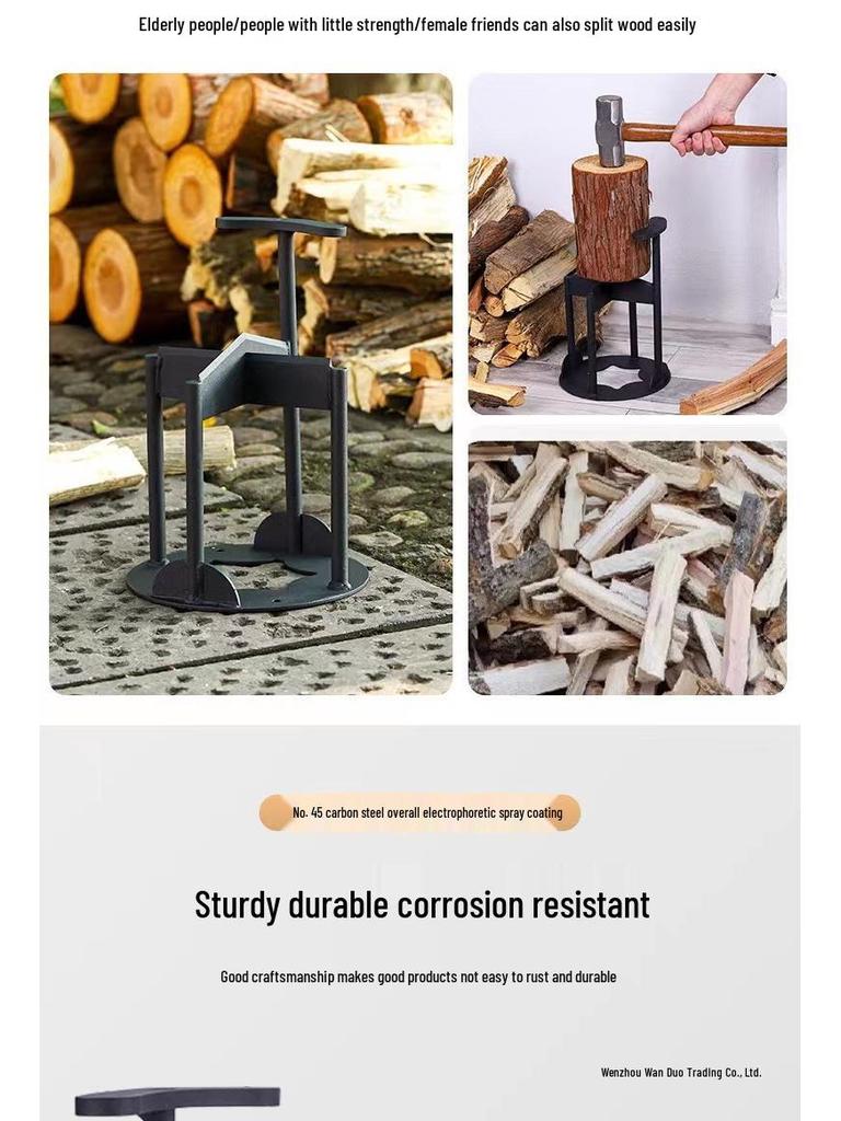 Cross-Type Firewood Splitter: Outdoor and Household Firewood Separator Tool