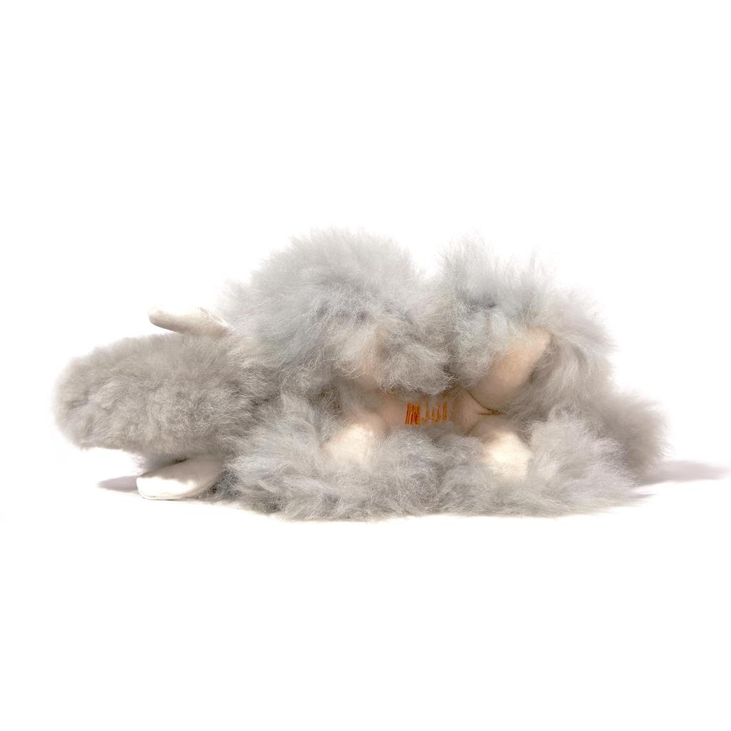 INJOI Plush Animal, Natural Alpaca Fur, Rare, Fluffy, Handmade, Cute, Perfect Gift for Anniversaries and Special Occasions (Elephant, 30cm, Gray,