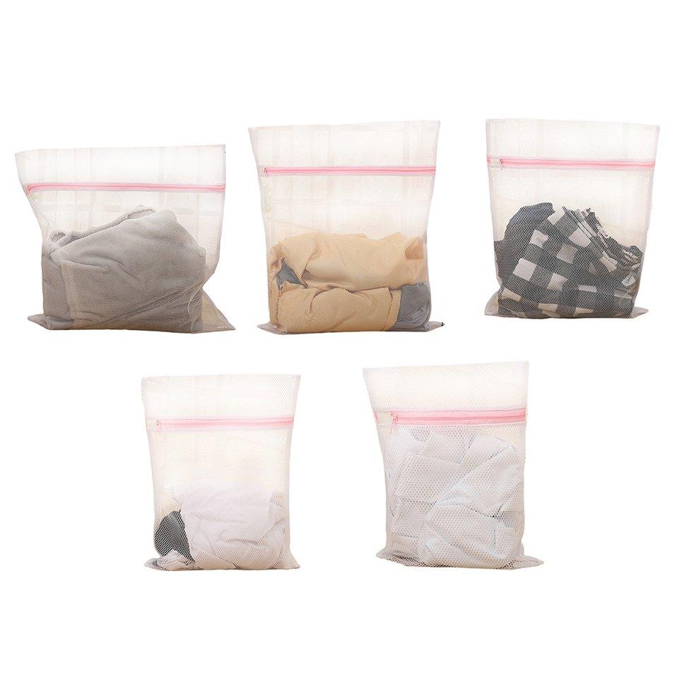 Zippered Mesh Laundry Wash Bags Foldable Underwear Clothes Protection
