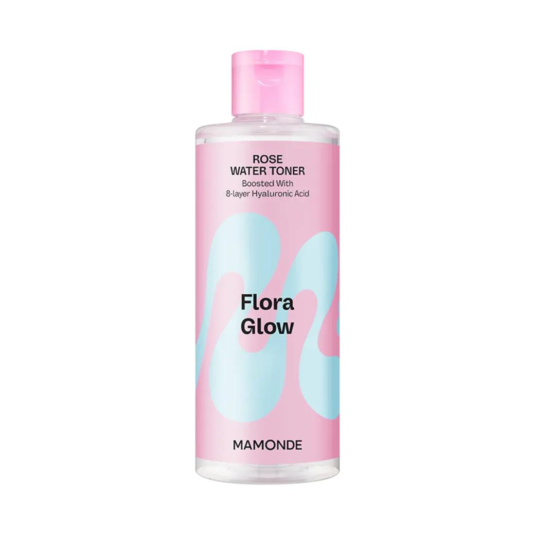Mamonde Flora Glow Rose Water Toner 300ml (Hydrating Petal-Infused Facial Toner for Dull Skin)
