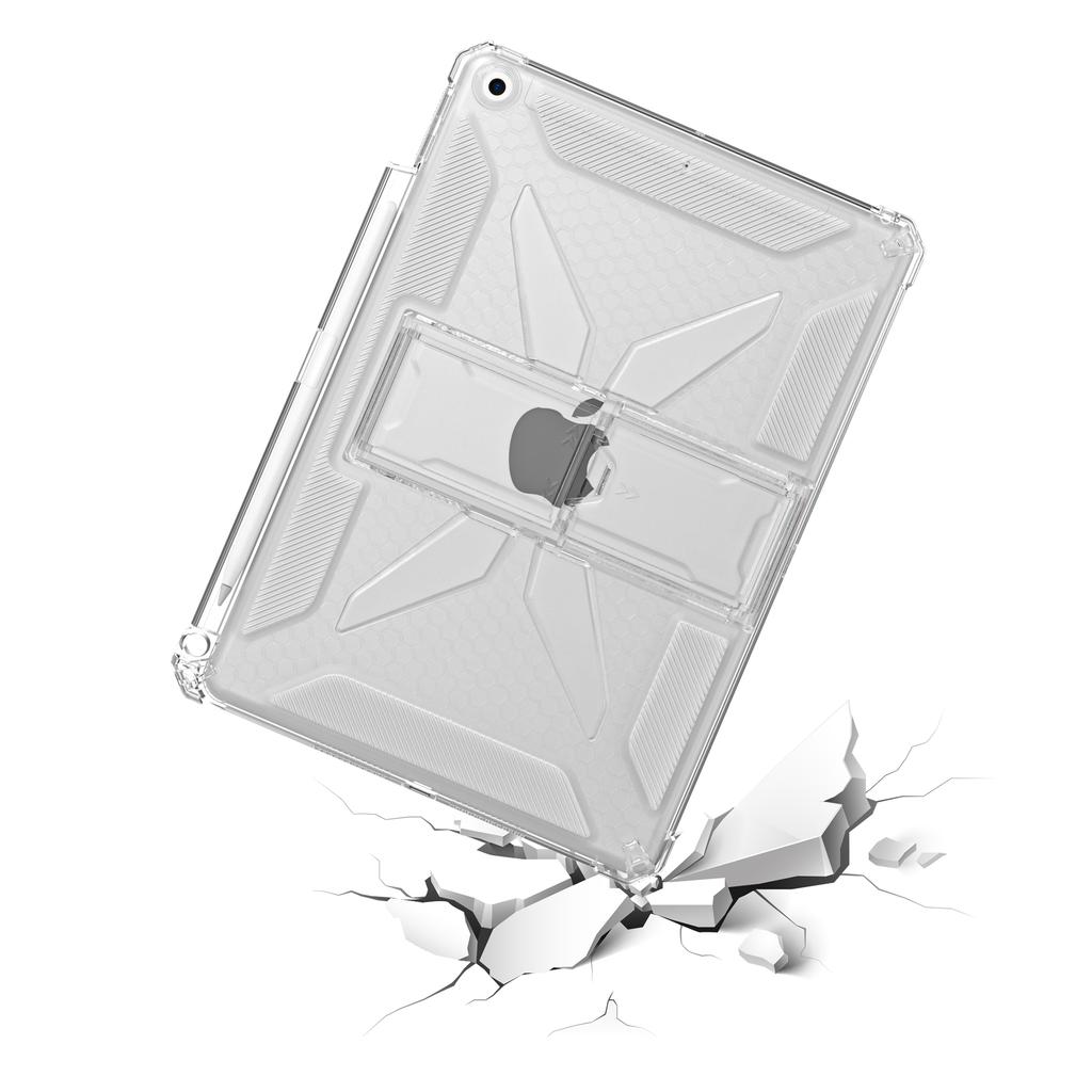 Clear Case For iPad 10.2 (2021)/(2020)/(2019)/Air 10.5 Inch (2019) Kickstand Shockproof TPU + PC Tablet Cover with Pen Slot