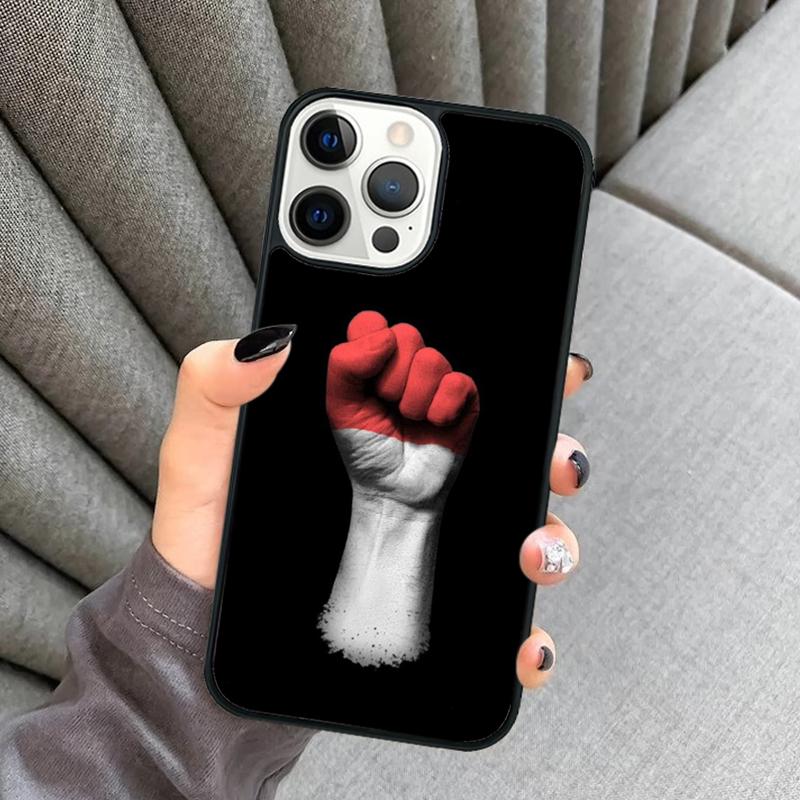 

Indonesia Flag Phone Case For iPhone 17 Air 16 16e 15 13 14 Pro Max 11 12 Plus 2022 MAX Shell Cover coque iPhone 16pro