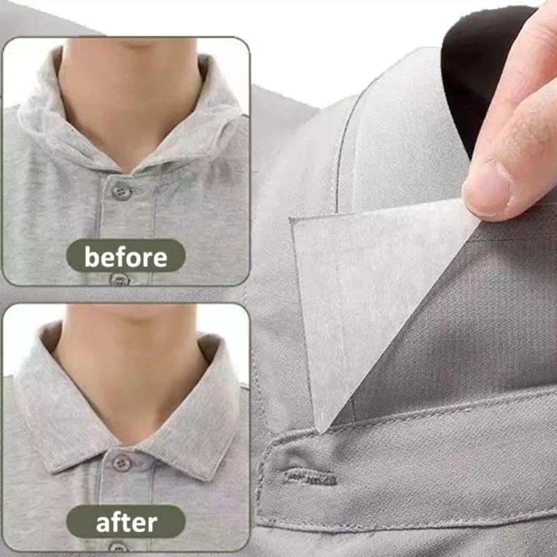 100 Stück Selbstklebende Kragenfixierpads Kragenstyling-Klebeband Verzieht sich nicht Hemdkragen-Schutzpolster Hemdkragen-Stützpolster