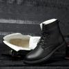 Big Size 37-50 Natural Leather Men Boots Winter Warm Handmade Business Snow Footwear Male Genuine Leather Luxury Men's Shoes