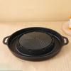 Aluminum Zinc Zinc Alloy Barbecue Plate Oil-drain Groove Grilling Pot Practical Roast Meat Pan  Picnic