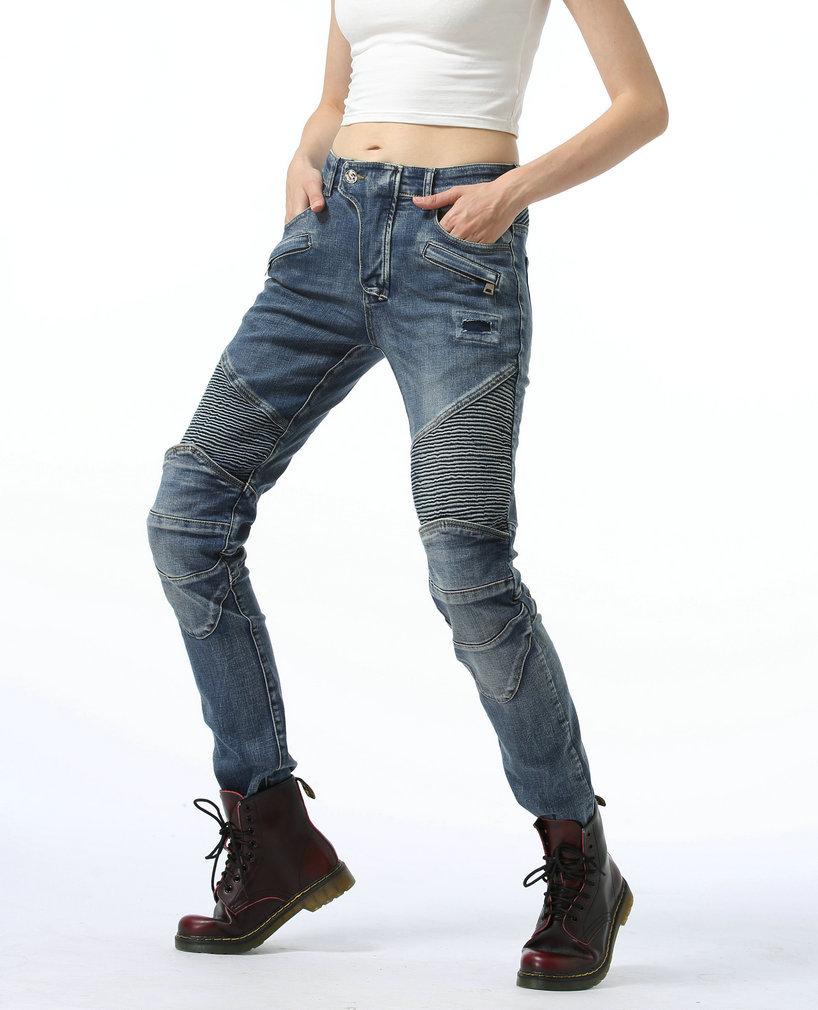LOONG+BIKER+pure Cotton Casual Vintage Motorcycle Pants+motorcycle Jeans+motorcycle Racing Cycling Pants For Women