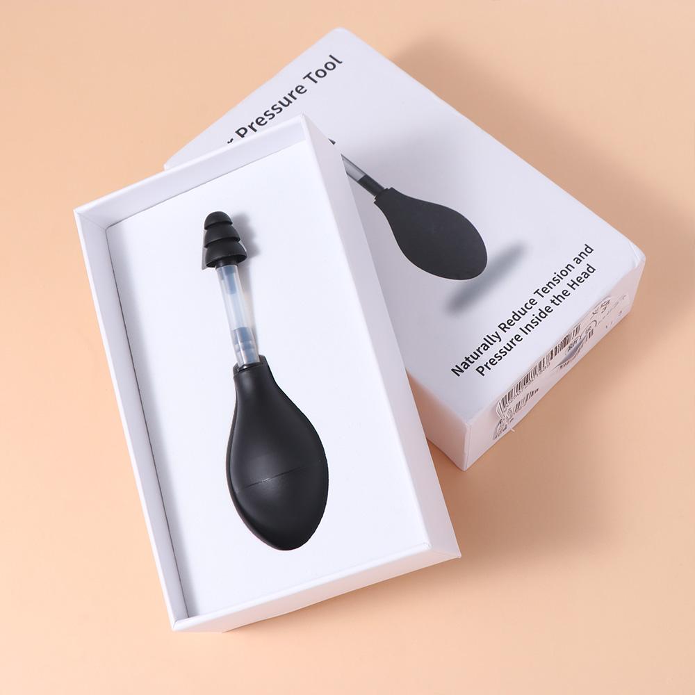 Silicone Inner Ear Pressure Tool Black Grey Relief Suction Device Soft Ear Pressure Tool Airplane