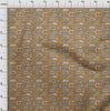 oneOone Cotton Flex Brown Fabric Writing Text Diy Clothing Quilting Fabric Print Fabric By Yard 40 Inch