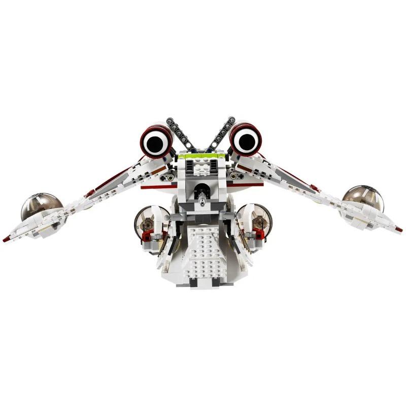New MOC White Battle Spaceship Vehicle Model Home Ornament Building Blocks Holiday Gift