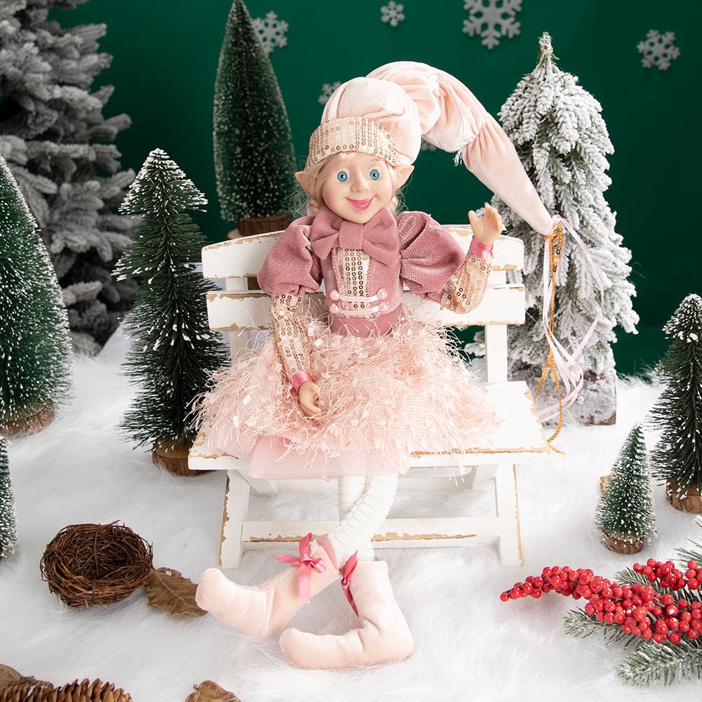 Neue farbenfrohe und niedliche Weihnachtselfen-Puppen-Anhänger, Weihnachtsdekoration, frohe Weihnachten, Heimdekoration, Natal, frohes neues Jahr, Heimdekoration