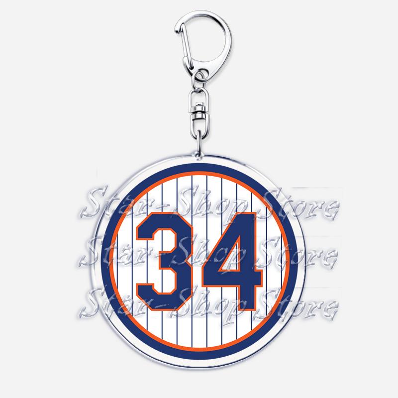 Popular Baseball Jersey Player Number Keychains for Accessories Bag New York Sports Keyrings Jewelry Friends Fans Gifts