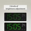 Smart Voice-Activated LED Alarm Clock with Dual Alarms Night Mode and Temperature Display for Bedroom or Desk