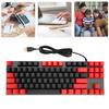 Mechanical Keyboard 87 Keys Blue   RGB Backlit Contrast Color Ergonomic Wired Keyboard for Laptop Desktop PC
