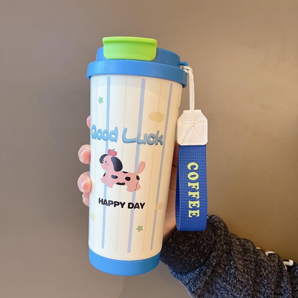 Leak-Proof Insulated Water Bottle Thermal Insulation Coffee Cup Cute Stainless Steel Mug  Daily Use