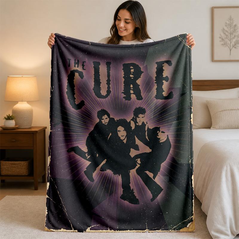 Coperta in Flanella con Stampa The Cure Morbida e Leggera Coperta Plaid in Peluche per Letto Divano Uso Domestico