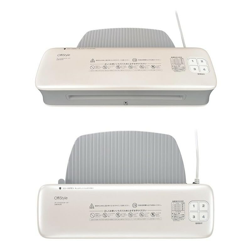 OHM Elektrischer OffiStyle Persönlicher Laminator, A4-Format, Nur für 100-Mikron-Folien, mit automatischer Abschaltung und Rollenfreigabe, LAM-R245 (Produktcode: 00-5669)