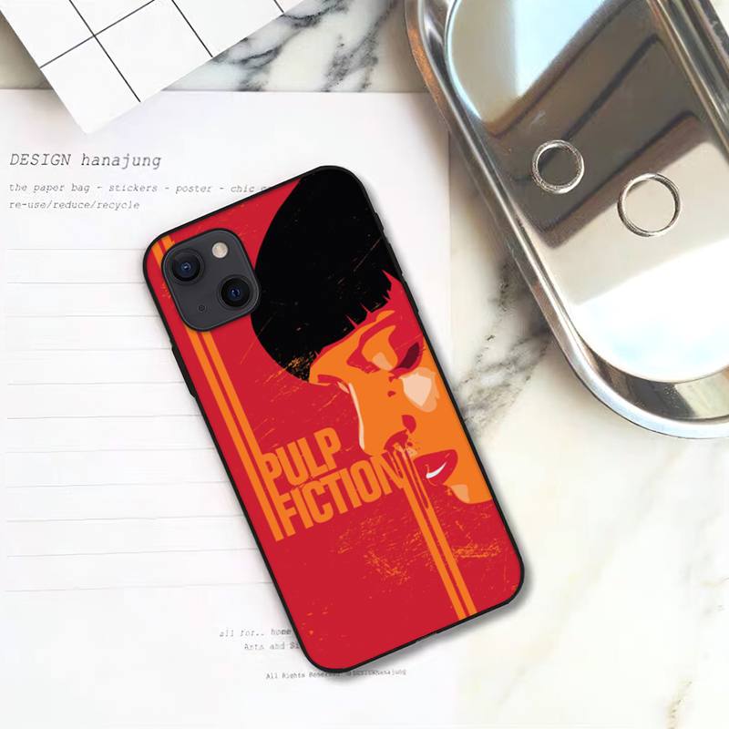 Funny Pulp Fiction Phone Case For iPhone 11 12 Mini 13 14 15 Pro XS Max X Plus SE XR Shell