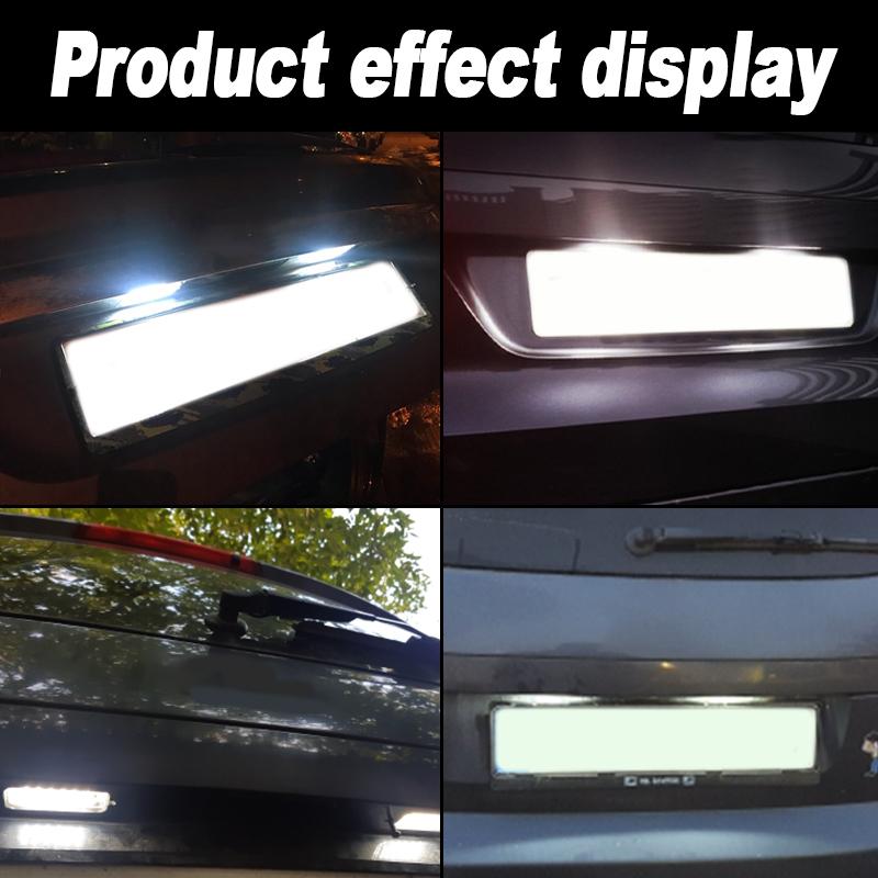 2pcs OEM Canbus LED Number License Plate Light Lamp For Ford Focus 5d 2009-up Mondeo 2008-up Fiseta 2009-up 6000k White 12V