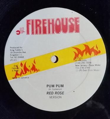 12inch Record ANTHONY RED ROSE / LORD SASSAFRASS - Pum Pum / Bum U Saddle FH004 Firehouse Jamaica Reggae, Ska & Dub Used
