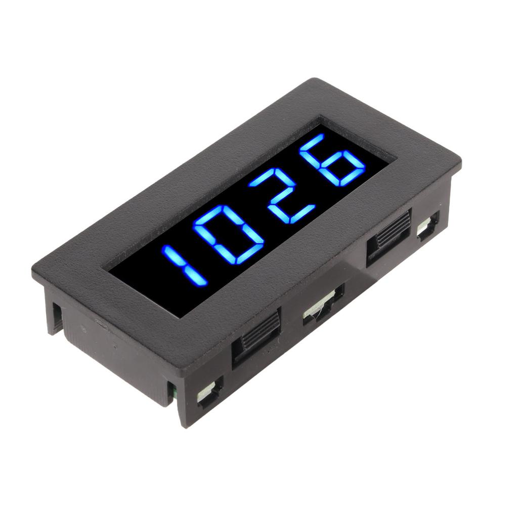 Digital Frequency Meter Speedometer DC 8 to 15V 0.56 in 5 to 9999 RPM 4 LED Digital Display Frequency Tachometer Blue