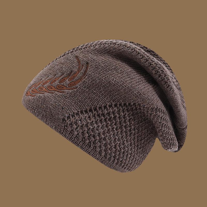 Chapéu Masculino de Inverno Aveludado Lã Grossa Tricotado Proteção de Orelha para Ciclismo de Inverno Chapéu Pulôver Frio Moda ao Ar Livre e Aquecimento
