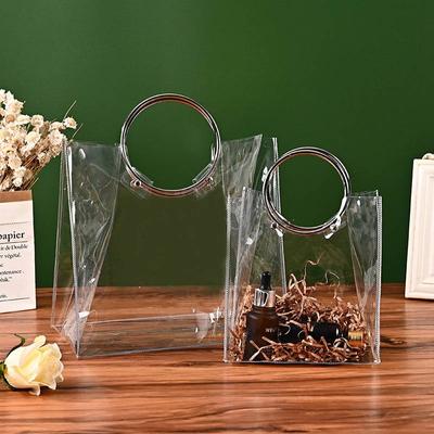 Διαφανής PVC Tote Τσάντα Στρογγυλή Γάμος Σύντροφος Δώρο Γάμος Candy Τσάντα λουλούδι Τσάντα δώρου Μόδα Τσάντα αγορών