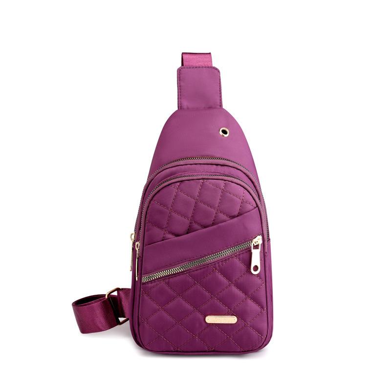 Breast bag Women's versatile lightweight casual fashion small bag Multi-compartment outdoor travel backpack Crossbody bag