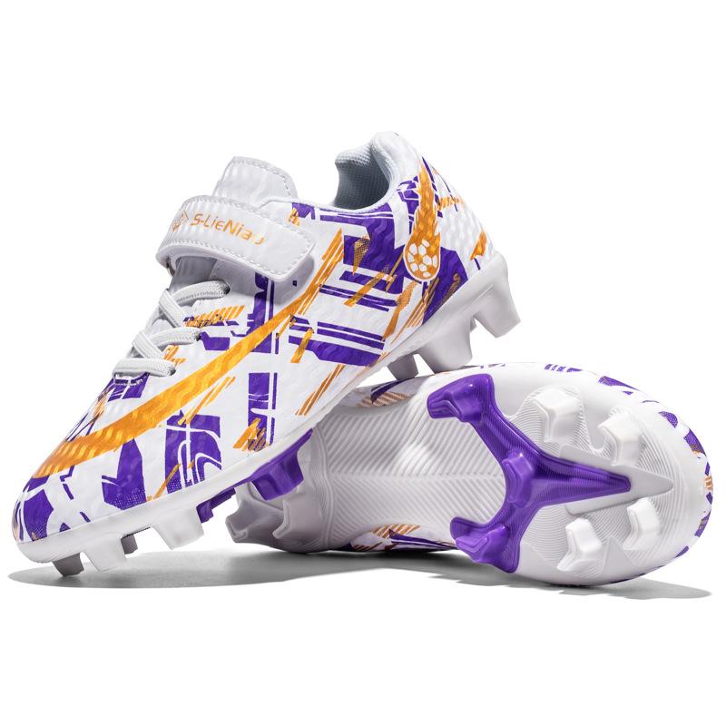 Children'S Football Shoes Students Boys Girls Tf Broken Nails Velcro Women'S Breathable Training Shoes Non-Slip